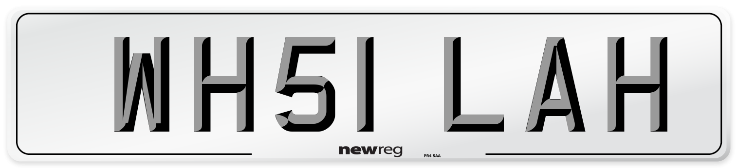 WH51 LAH Number Plate from New Reg